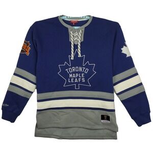 Toronto Maple Leafs Mitchell & Ness NHL Womens‎ Small Sweatshirt Navy Gray NWT